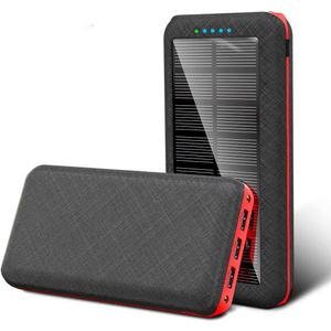 80000Mah Solar Power Bank Qi Draadloze Outdoor Fast Charger Draagbare 3 Usb Telefoon Oplader Voor Xiaomi Samsung Iphone Power bank