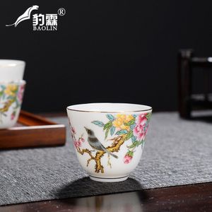 Kleine Handgemaakte Vintage Thee Kopjes Keramische Chinese Stijl Porselein Cup Oven Klei Glazuur Jogo De Cha Retro Keuken Benodigdheden EA60CB