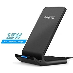 15W 2 In 1 Draadloze Oplader Stand Voor Iphone 12 11 Xs Max Xr X 8 Plus Samsung S20 note 20 Ultra Qi Headset Telefoon Snelle Laders