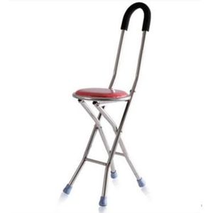 Veiligheid Oude Man U vorm kruk stoel antislip ultralichte wandelstokken multifunctionele vouwen riet wandelen accessoires