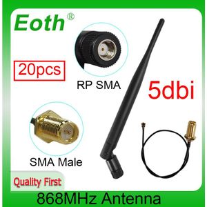 Eoth 20Pcs 868Mhz Antenne 5dbi Sma Vrouwelijke 915Mhz Lora Antene Iot Module Lorawan Antene Ipex 1 Sma mannelijke Pigtail Verlengkabel