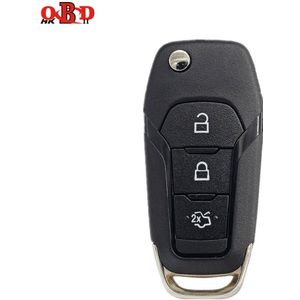 Hkobdii Flip Afstandsbediening Sleutel Shell Smart Key Case Voor Ford Fusion Edge Explorer Mondeo