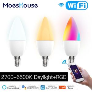 Smart Wifi Led Lamp Rgb 2700-6500K C + W 4.5W Dimbare Smart Leven Tuya App Remote controle Gloeilamp Werk Met Alexa/Google Thuis
