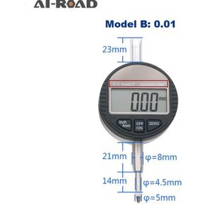 0-12.7Mm Elektronische Micrometer 0.01Mm En 0.001 Digitale Micrometro Dial Indicator Diepte Meetinstrumenten