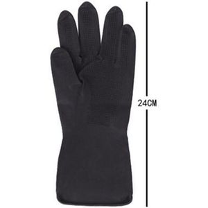 1 Paar Kappers Handschoenen Salon Kapper Dikkere Rubberen Handschoenen Herbruikbare Haar Verven Coloring Handschoenen Zwarte Handschoen Hair Styling Tools