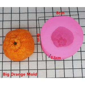 Zeep Maken Mold 3D Oranje Fruit Kaars Siliconen Mal Vorm Handgemaakte Hars Klei Ambachten Cake Decorating Gereedschap Gips Ambachten