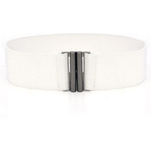 Taille Riem Vrouwen Riem Corset Brede Elastische Jurk Riem Luxe Stretch Elastische Brede Corset Metalen Gesp Tailleband