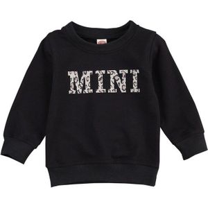 Baby Jongens Meisjes Mode Brief Gedrukt Met Lange Mouwen Ronde Hals Sweater 6M-3Y Pasgeboren Peuter Lente Herfst Casual Katoenen Tops