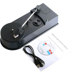 Vinyl Draaitafel Om MP3/Wav/Cd Converter Usb Draagbare Mini Vinyl Draaitafels Speler Mini Fonograaf Platenspeler