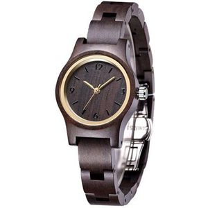 Houten Horloge Vrouwen Kleine Gold Stijlvolle Armband Quartz Horloge Dames Klok relogio feminino Vrouwelijke Doos