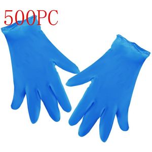 100/800Pc Blauwe Wegwerphandschoenen Nitril Latex Handschoenen Voor Huishoudelijke Schoonmaakmiddelen Universele Wassen Tattoo Handschoenen