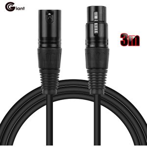 Ggiant Microfoonkabel Xlr Man-vrouw 3 Pin Connectors Cords Voor Microfoons Mixing Console Speaker Systemen 5M/16.4ft