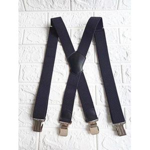 Deepeel 1Pc 4*120Cm Heren Bretels X-Vormige Brede Bretels Stretch Bandjes 4 Zilveren Clip gesp Mannelijke Verstelbare Werk Jockstrap