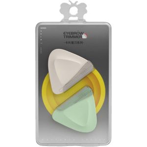 2 Stuks Professionele Driehoekige Wenkbrauw Trimmer Draagbare Kleine Wenkbrauw Scheermes Voor Vrouwen Mannen Veilige Wenkbrauw Scheerapparaat Makeup Tools