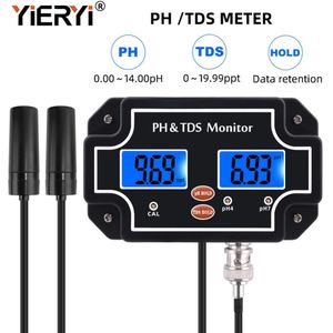 Yieryi 2 In 1 Ph/TDS-2683 Water Quality Tester Ph/Tds Meter Waterdichte Dubbele Display Tester Met Zwarte kleur