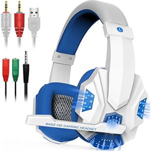 Gaming Headset Met Microfoon En Led Licht Voor Laptop Computer PS4 3.5Mm Oortelefoon Wired Noise Isolatie Volumeregeling Hoofdtelefoon