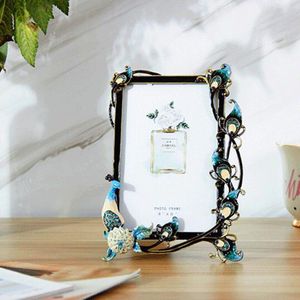 Europese Stijl Zinklegering Fotolijst Bloemen Fotolijst Schilderen Frame Home Art Decor Bruiloft Verjaardag