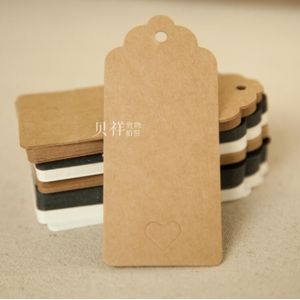 Voorraad blank kraft tags kartonnen prijzen tags DIY notities tags bruin papier etiketten 100 stks lot