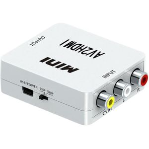 Mini 1080P Composiet AV RCA Naar HDMI Video Converter Adapter Full HD 720/1080p Voor HD TV met USB Kabel Projector Adapter