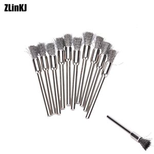 Shenzhongxin Set van 6 draadborstels, staal, metalen roestborstels, nylon en koperen draadborstel, reiniging van kleur, laslakken, roestwasborstels, 7/9 inch