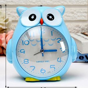 Kleine Wekker Creatieve Klok Alarm Nachtkastje Leuke Uil Kinderen Cartoon Mute Klok Student Eenvoudige Baby Room Decor