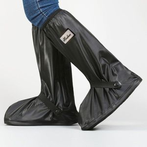Overschoenen - Zwart - D0323 - Waterdichte Schoen Cover - Hoge Laarzen