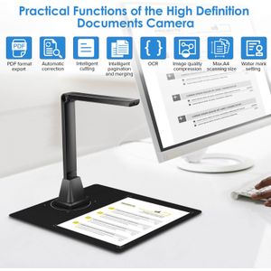 Portable Document Camera Scanner A4 Usb Voor Boek Foto 5 Mega-Pixel Hd Camera Met Ocr Functie Led Licht high Speed Scanner