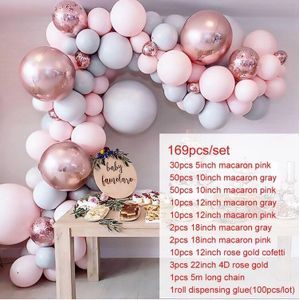 Macaron Ballonnen Garland Garden Boog Rose Gold Confetti Ballon Bruiloft Ballon Boog Stand Verjaardagsfeestje Decor Kids Baby Douche