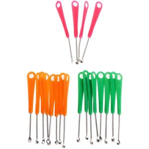 20 Pcs Oor Pick Set Rvs Earpick Ear Wax Removal Tool Curette Remover Lepel Spiraal Oor Care Clean Tool willekeurige Kleur