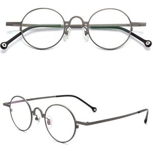 Pure Titanium Recept Brilmontuur Vintage Ronde Mannen Bijziendheid Optische Brillen Frames Leesbril Voor Vrouwen