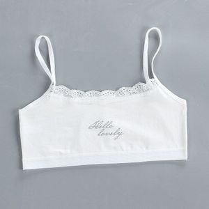 3 Stk/partij Jonge Meisjes Lace Puberteit Tiener Zachte Katoenen Ondergoed Training Bra Crop Top 8-16years