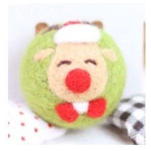 1 set wol voor Vilt DIY Pakket Kerst elanden sneeuwpop, Kerst , postzegels naaldvilten, shiba Inu Set dieren feutre NR 2