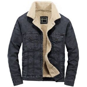 Warme spijkerjack voor heren - mannelijke winter dikke fleece