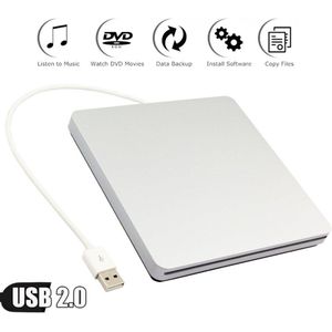 Voor PC Laptop iMac 27 &quot;21.5&quot; 24 &quot;USB 2.0 SuperDive Slot-in Externe DVD Drive Dual laag 8X DVD RW RAM Brander 24X CD-R Schrijver