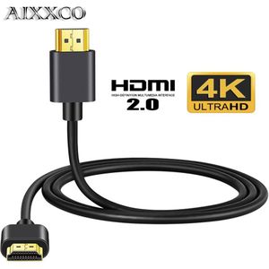 Aixxco 0.5M 1M 1.5M 2M 3M 4K 60Hz Hdmi Naar Hdmi Kabel Hoge snelheid 2.0 Golden Plated Connection Cable Cord Voor Uhd Fhd 3D