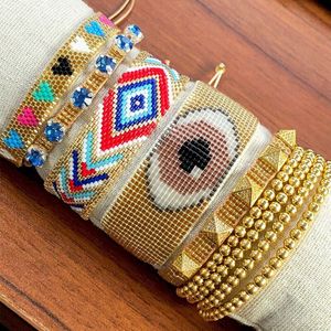 Bluestar Gold Miyuki Armband Set Voor Vrouwen Handgemaakte Weefgetouw Kralen Charm Armbanden Armband Vrouwelijke Kwastje Sieraden