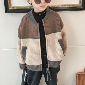 Jongen Jassen Gebreide Kids Jassen Mode Kinderen Bovenkleding Lente Herfst 2022-051