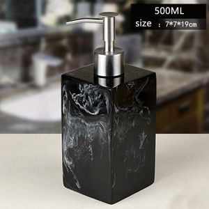 Lotion Fles 500 ml Hars Zeep Fles Creatieve Hotel Marmer Shampoo Dispenser Pers Handdesinfecterend Fles Zeepdispenser Set