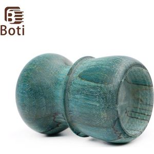 Boti Borstel-Scheerkwast Groen Patroon Houten Handvat Essentiële Dagelijkse Scheren Gereedschap Baard Kits