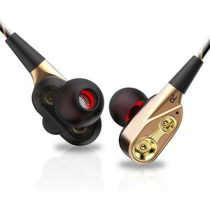 In-Ear Dubbele-Motion Hoofdtelefoon Sport Running Game Muziek Hoofdtelefoon Line Controle Hifi Zakelijk Gesprek Hoofdtelefoon