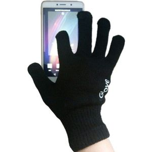 2 Pairs Zwart Unisex Handschoenen Kleurrijke Mobiele Telefoon Aangeraakt Handschoenen Mannen Vrouwen Winter Wanten Zwart Warm Smartphone Rijden Handschoen