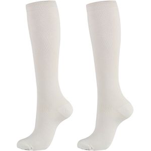 Spataderen Been Relief Pijn Knie Sokken Druk Compressie Kousen Unisex Effen Kleur Dij Hoge Sokken Nylon Lange Sokken