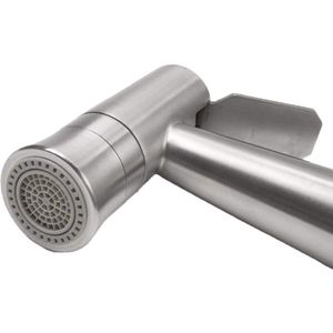 Badkamer Bidet Kraan Sproeier Head Handheld Bidet Sproeier Voor Wc Shattaf Douche Bidet Doucheing Geborsteld Nikkel