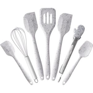 7Pcs Keukengereedschap Tool Bakken Gebruiksvoorwerp Set Siliconen Koken Spatels Kookgerei Siliconen Spatel Barbecue Borstel Bakken Tool