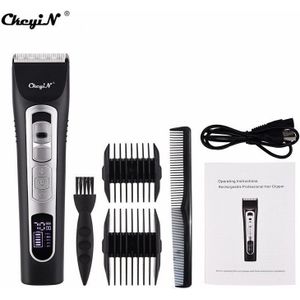 Elektrische Tondeuse Voor Mannen Oplaadbare Scheerapparaat Cordless Haar Cutter Digitale Baard Haar Trimmer Kapper Snijden Scheermes Machine55