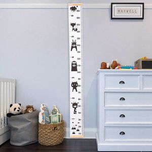 Pasgeboren Baby Speelkleed Speelgoed Kids Groei Grafiek Hoogte Meet Ruler Houten Muur Opknoping Voor Kinderen Kamer Decoratie Foto Voors