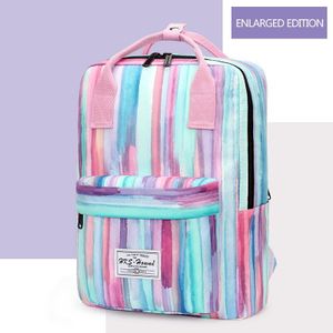 Vrouwen Canvas Rugzakken Snoep Kleur Waterdichte Schooltassen voor Tieners Meisjes Grote Leuke Laptop Rugzak Schouder Kawaii Zakken