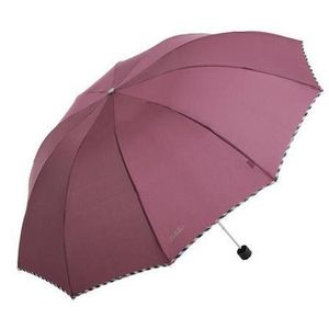 170201 Paraplu Lederen Handvat Automatische Paraplu Mannen Grote Sterk Zon/Regen Opvouwbare Paraplu Voor Zakenlui