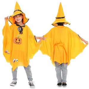 2 Stuks Kinderen Halloween Wizard Heks Partij Kostuum Kids Jongens Meisjes Mantel Cape Robe + Hoed Set
