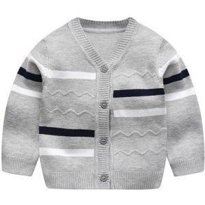 Baby trui jongen v-hals single-breasted trui jas 0-24m